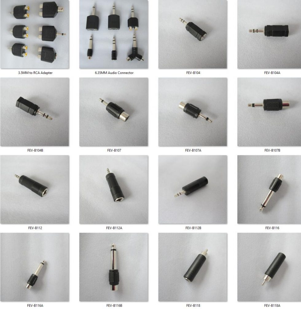 6.35MM 1/4 inch 3.5MM 1/8 inch audio connector made by FEV ELECTRONICS