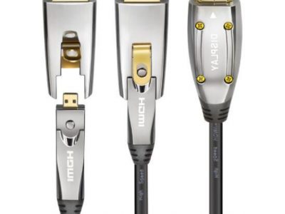 Black HDMI AOC Cable Active Optical Fiber HDMI Cable 2.1 8K easy to go through piples