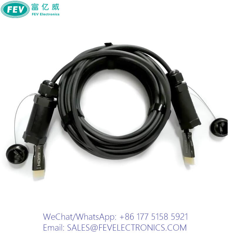 Waterproof and Flame Retardant Active Optical Fiber HDMI Cable 2.1V 2.0V upto 150M