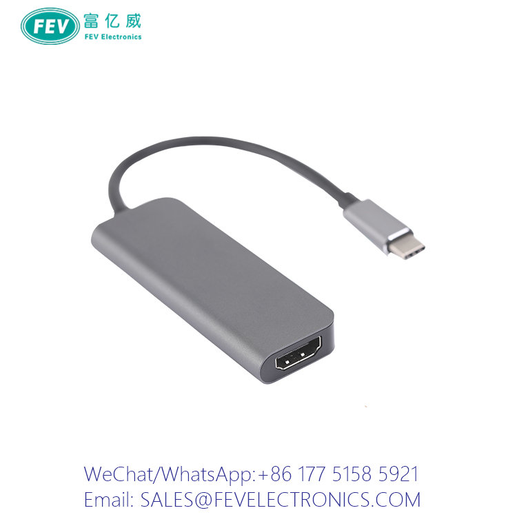 Type-C Male to HDMI+TYPE-C+2xUSB3.0
