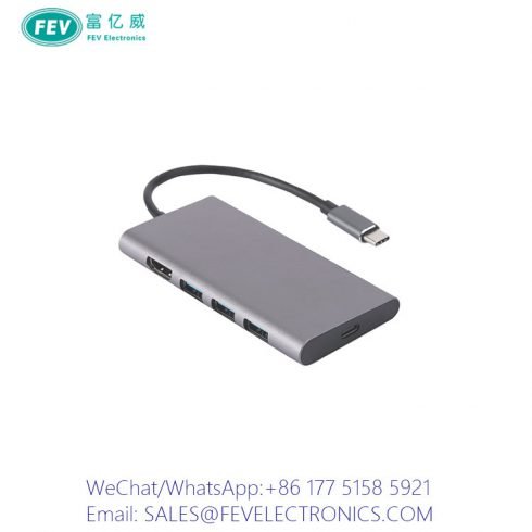 Type-C HUB 7 Ports to USB 3.0+Card Reader+C+HDMI