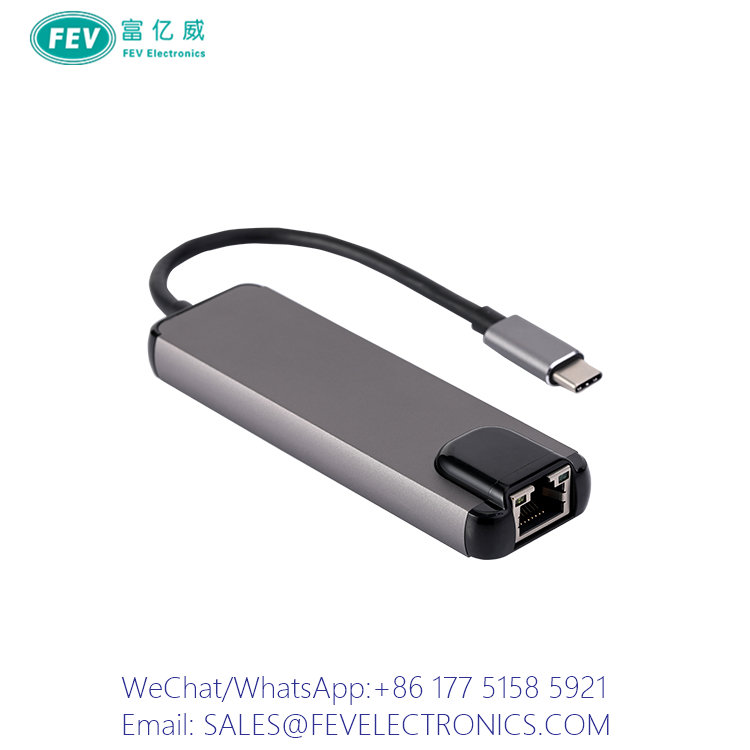 USB C Male to USB C Female+USB 3.0+HDMI+RJ45