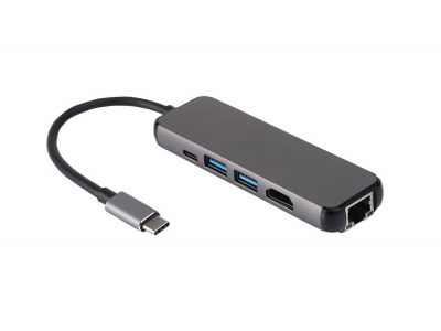 USB C Male to USB C Female+USB 3.0+HDMI+RJ45