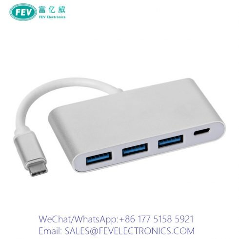 USB C Male to 3xUSB3.0 Jack+C Jack