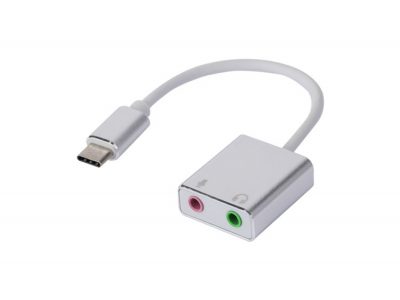USB C Male to 2x3.5MM Jack