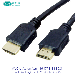 HDMI Cable Male to Male Single Color Molded type Black color golden plated