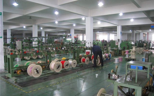 The extrusion molding workshop for HDMI Cable VGA Cable DVI Cable Audio Video cables