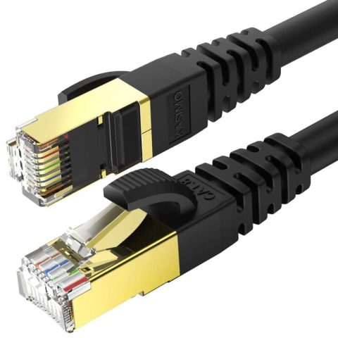 Ultra Fast CAT8 Cable – Gold-Plated RJ45 Connectors, 2GHz Bandwidth for Data Centers & Servers