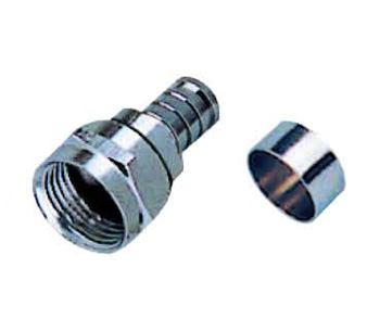 F Male Connector for RG58 RG59 RG6 3C2V Coax Cables