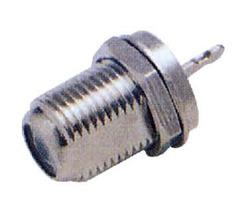 F Female connector with nut PCB Mount