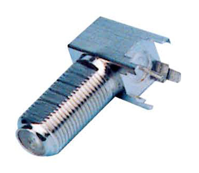 F Female connector right angle 4 pin PCB Mount