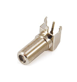 F Female connector right angle 4 pin PCB Mount