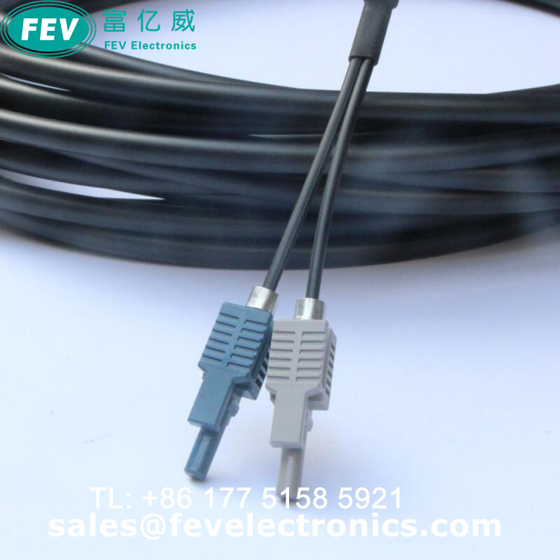 HFBR4503Z/HFBR-4513Z 1.0mm Plastic Optical Fiber Cable Assemblies, Versatile Link V-PIN POF Patch Cords, Duplex 55M HFBR4503Z/HFBR-4513Z 1.0mm Plastic Optical Fiber Cable Assemblies, Versatile Link V-PIN POF Patch Cords, Duplex 55M