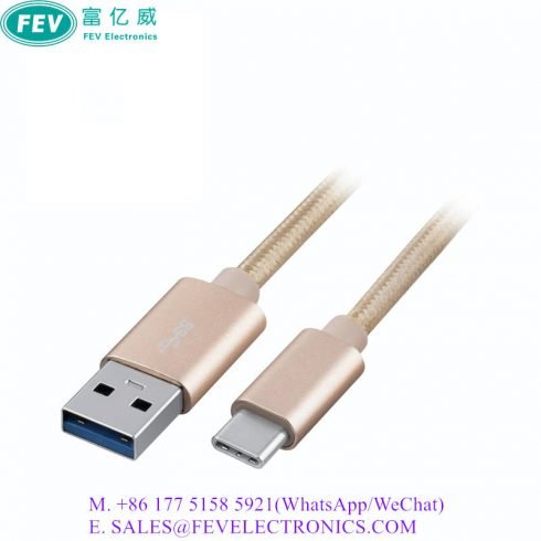 USB CABLE AM TO CM METAL SHELL WITH BRAIDING MESH