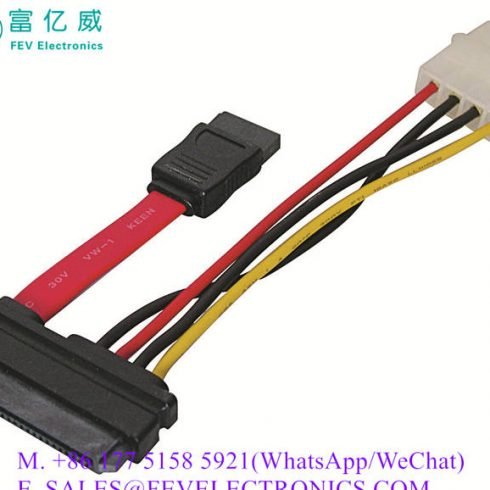 Computer Splitter Cable Power Supply and SATA3 Data Cable IDE to SATA and Power Plug