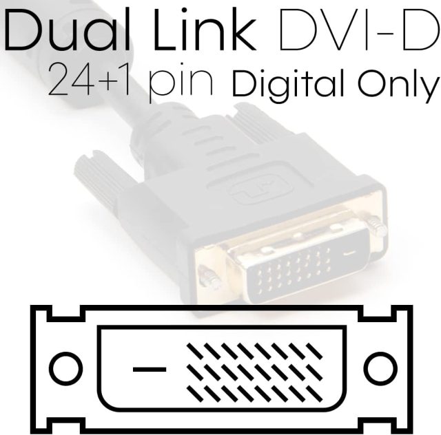 DVI CABLE 24+1 EMI EMC MALE TO MALE CABLE