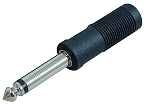 6.3mm mono plug to 6.3mm stereo jack