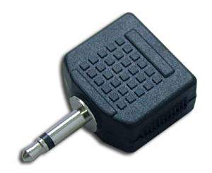 2.5mm mono plug to 2*3.5mm mono jack
