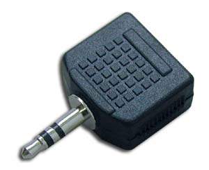 2.5mm stereo plug to 2*3.5mm stereo jack