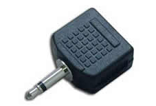 3.5mm mono plug to 2*3.5mm mono jack