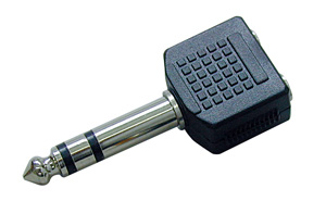 6.3mm stereo plug to 2*3.5mm stereo jack
