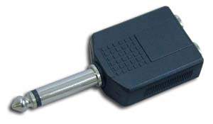 6.3mm mono plug to 2*6.3mm mono jack