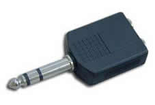 6.3mm stereo plug to 2*6.3mm stereo jack