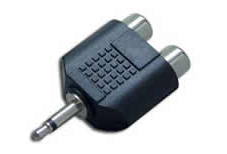2.5mm mono plug to 2*rca jack