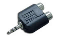 2.5mm stereo plug to 2*rca jack
