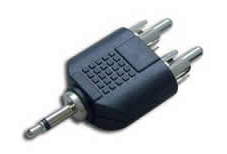 3.5mm mono plug to 2*rca plug
