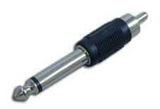 6.3mm mono plug to rca plug