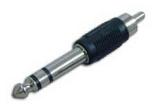 6.3mm stereo plug to rca plug