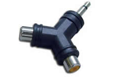 3.5mm mono plug to 2*rca jack