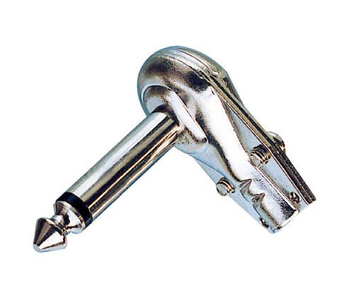 Right Angle 6.35MM 1/4 INCH MONO Metal Plug Solderless Microphone Cable Connector