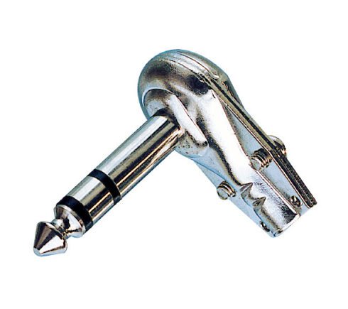 Right Angle 6.35MM Stereo Full Metal Plug Solderless XLR Cable Connector