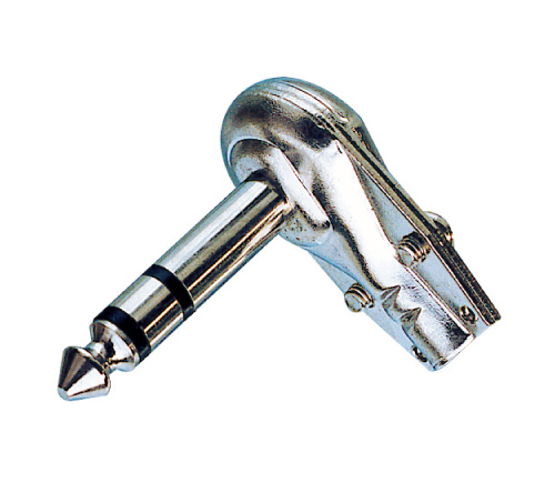 Right Angle 6.35MM Stereo Full Metal Plug Solderless XLR Cable Connector