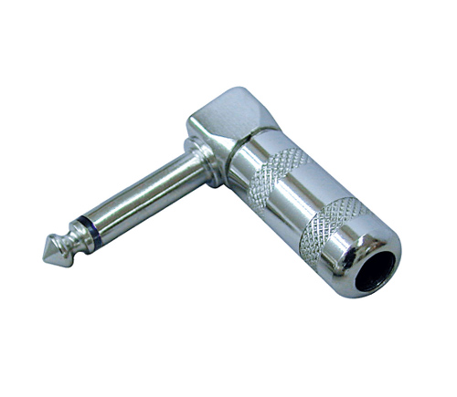 6.35MM mono audio plug metal right angle microphone connector