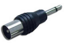 3.5mm mono plug to 9.5mm tv plug