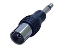 adaptor 3.5mm mono plug to 9.5mm/2.3mm female plug