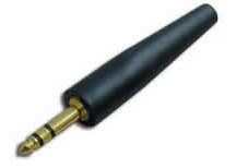 6.3mm stereo plug gold