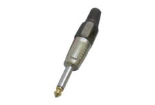 6.3mm mono plug w/ni finish gold tip