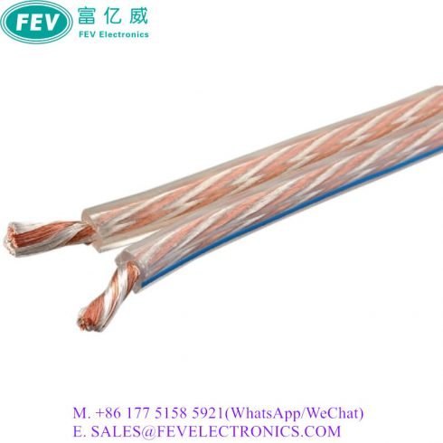 PURE COPPER TRANSPARENT HIFI SPEAKER WIRE STEREO CABLE