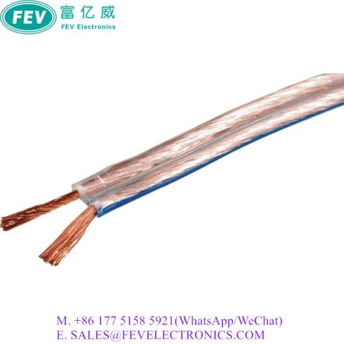 TRANSPARENT GOLD SILVER AUDIO STEREO SPEAKER WIRE CABLE