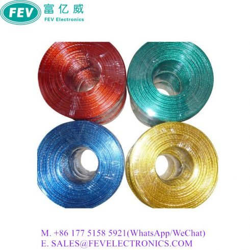 TRANSPARENT COLOR 2 COLORS SPEAKER WIRE CABLE LED CABLE CAR POWER CORD