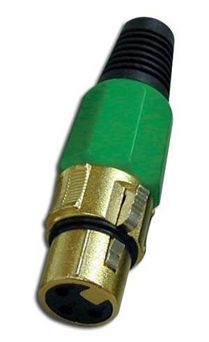 XLR FEMALE CONNECTOR 3POLE BALCK NICKEL PLATED