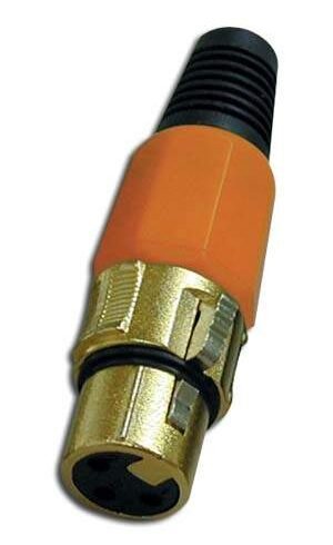 3-POLE XLR FEMALE CONNECTOR GOLD PLATED