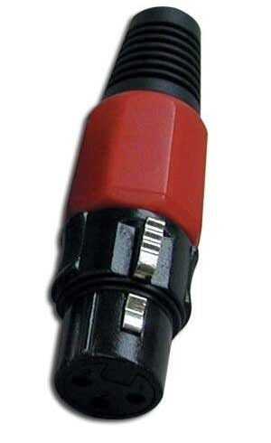 XLR FEMALE CONNECTOR 3POLE BALCK NICKEL PLATED