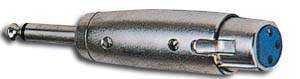 3 POLES XLR FEMALE TO 6.35MM MONO MALE ADAPTER
