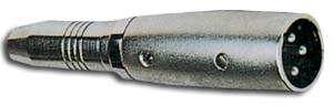3-POLE XLR MALE TO 6.35MM FEMALE ADAPTER FULL METAL
