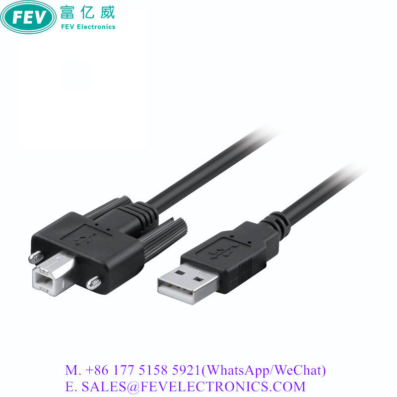 USB 2.0 A Male to B Male with Screws